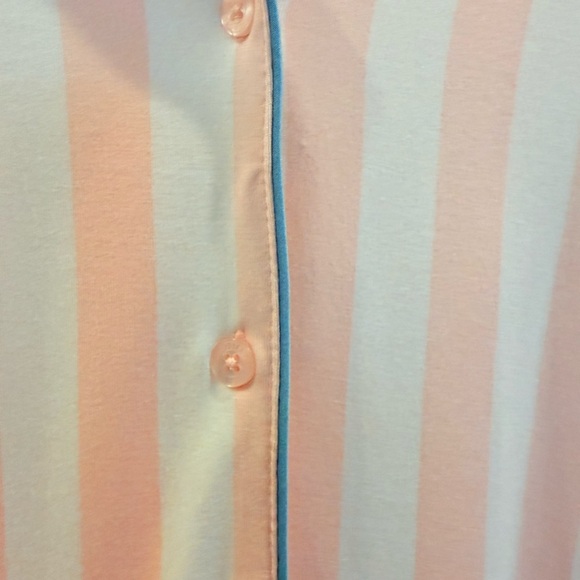 Nordstrom Moonlight Eco Knight Pastel Pink & White Striped Pajama Set NWT - Picture 8 of 10